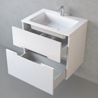 Тумба под раковину Jorno Modul 65 Mоl.01.62/P/W подвесная Белый глянец МДФ / ЛДСП
