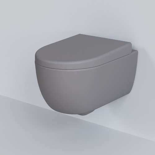 Унитаз Ambassador Abner 103T20301R подвесной Серый матовый без сиденья фарфор подвесной