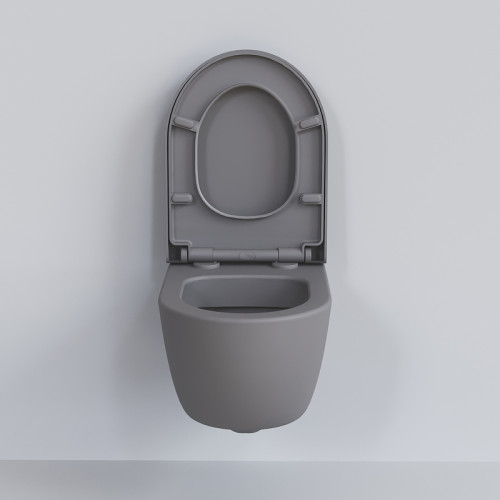 Унитаз Ambassador Abner 103T20301R подвесной Серый матовый без сиденья фарфор подвесной