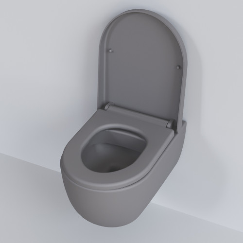 Унитаз Ambassador Abner 103T20301R подвесной Серый матовый без сиденья фарфор подвесной