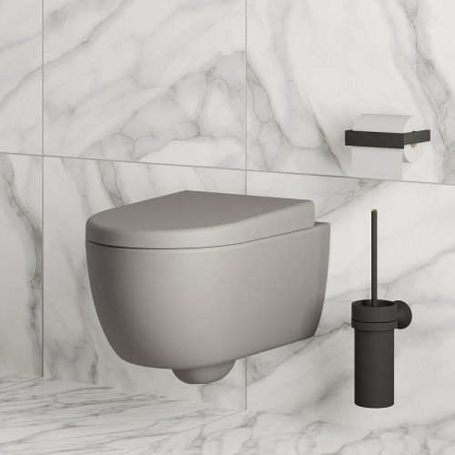 Унитаз Ambassador Abner 103T20301R подвесной Серый матовый без сиденья фарфор подвесной