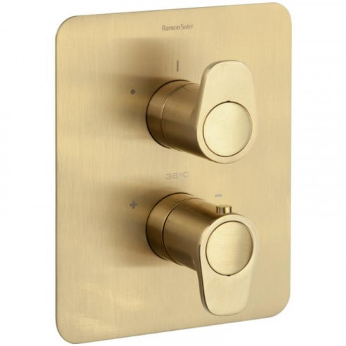 Смеситель для душа Ramonsoler Alexia 362411SOC с термостатом Золото брашированное