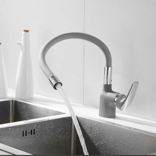 Смеситель для кухни Shevanik S443-9 цвет Серый