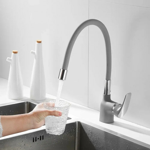 Смеситель для кухни Shevanik S443-9 цвет Серый