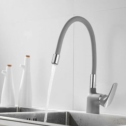 Смеситель для кухни Shevanik S443-9 цвет Серый