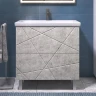 Тумба с раковиной Vigo Geometry 80 025 бетон-com цвет Бетон Белый