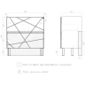 Тумба с раковиной Vigo Geometry 80 025 бетон-com цвет Бетон Белый
