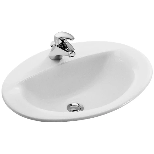Раковина Jacob Delafon Patio 56 E4155-00 Белая фарфор полувстраиваемая