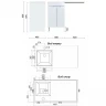 Тумба с раковиной Orange Kandy 120 L OPKD-120TUW+RAL Белый глянец МДФ / ЛДСП