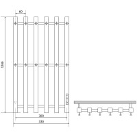 Электрический полотенцесушитель Melodia della vita Etude Electro Ferrum 120х33 П6 MTREEF12033gt Графит