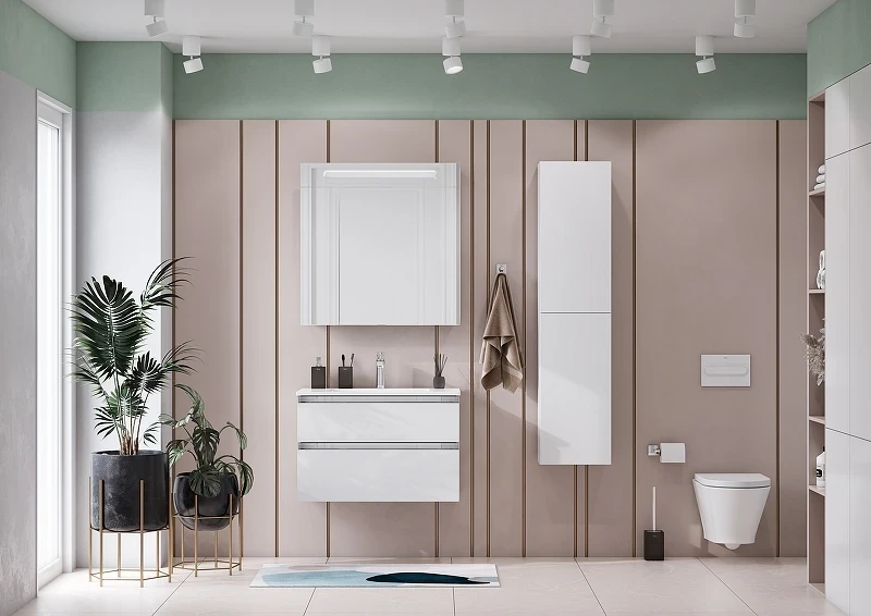 Тумба под раковину Roca The Gap 80 A857399806 подвесная Белый глянец