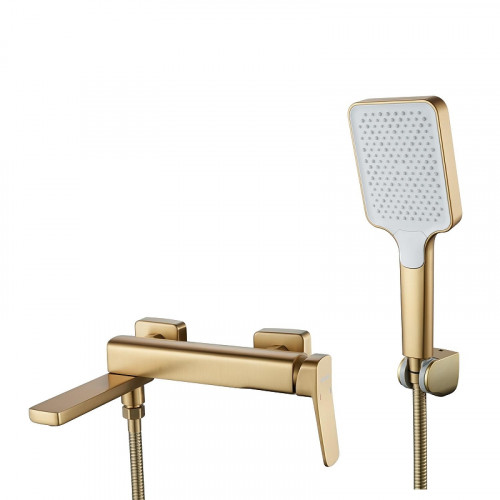 Смеситель для ванны Shevanik S99G S9952G цвет Золотой сатин