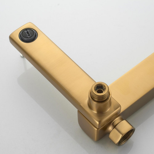 Смеситель для ванны Shevanik S99G S9952G цвет Золотой сатин