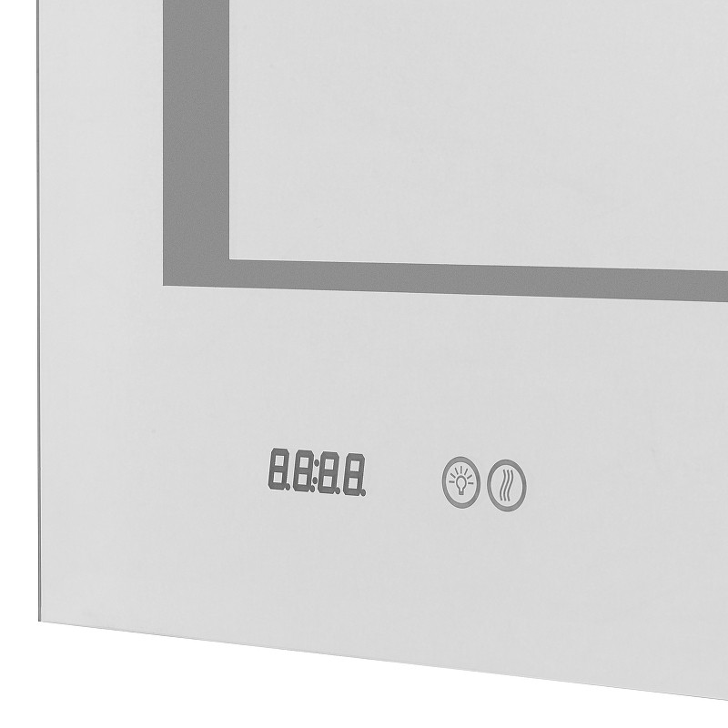 Зеркало Aquaton Сакура 80 1A236502SKW80 с подсветкой с сенсорным выключателем с антизапотеванием и часами стекло