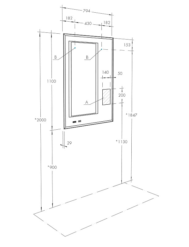 Зеркало Aquaton Сакура 80 1A236502SKW80 с подсветкой с сенсорным выключателем с антизапотеванием и часами стекло