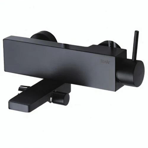 Смеситель для ванны Bravat Arc F66061K-01A-ENG Черный латунь на стену