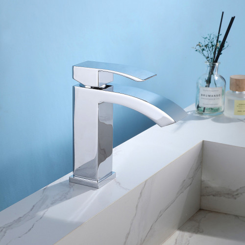 Смеситель для раковины Abber Wasserfall AF8610 Хром латунь на столешницу