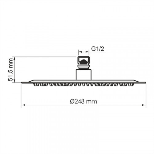Верхний душ WasserKRAFT Sauer A208 Золото нержавеющая сталь на потолок