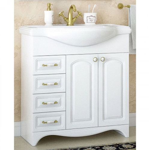 Тумба под раковину Corozo Классика 80 SD-00000351 Белая МДФ / ЛДСП