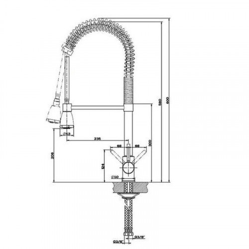Смеситель для кухни D-Lin D159315-2 цвет  Хром