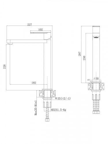 Смеситель для раковины Agger Sweet A2712122 цвет Сатин матовый