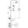 Душевая система Agger Thermo A2461144 Черная латунь на стену