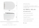 Унитаз Scarabeo Moon 5520/CL49 подвесной цвет Ардезия мат (ardesia matt) без сиденья