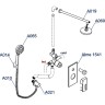 Душевая система WasserKRAFT Alme A16069 Хром латунь встраиваемый