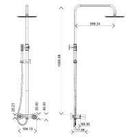 Душевая система Boheme Stick 128-GG.2 Золото латунь на стену