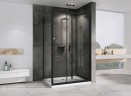 Душевой уголок Abber Sonnenstrand 90x80 AG07090B-S80B профиль Черный стекло прозрачное