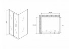 Душевой уголок Abber Sonnenstrand 90x80 AG07090B-S80B профиль Черный стекло прозрачное