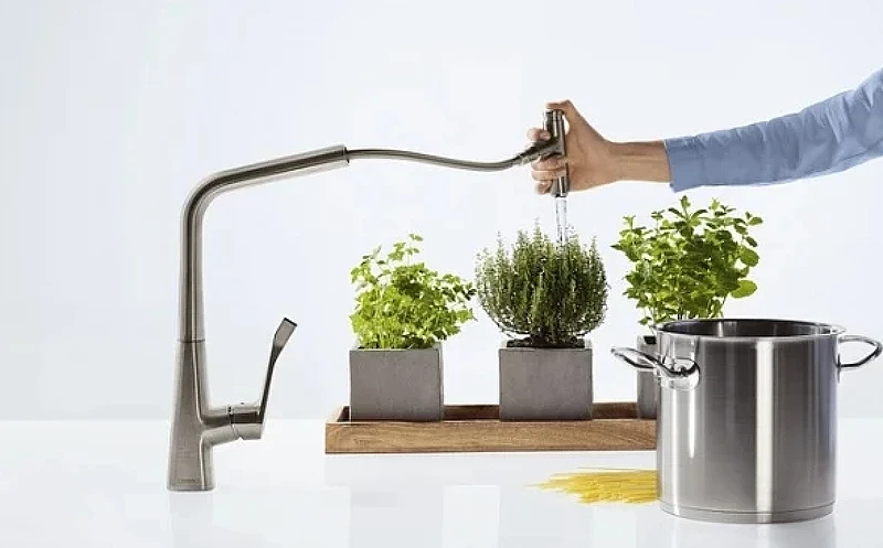 Смеситель для кухни Hansgrohe Metris Select 14884800 Сталь