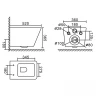Комплект унитаза с инсталляцией BelBagno Ardente-C BB3202CHR-MB/BB3202SC-MB/BB002-80/BB007-PR-NERO.M с сиденьем Микролифт и Черной матовой клавишей смыва фаянс подвесной