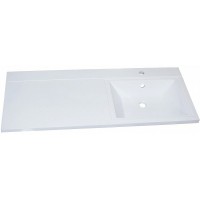 Раковина Maretti Umbria 120 R UM13SM44-844 с местом под стиральную машину Белая искусственный камень (литьевой мрамор) с местом под стиральную машину, подвесная, полувстраиваемая