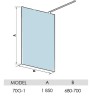 Душевая перегородка WeltWasser WW400 70G-1 10000006279 профиль Хром стекло прозрачное