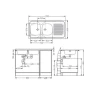 Кухонная мойка Alveus Classic 100 NAT-60 1200x600 R 1009085 Натуральная сталь нержавеющая сталь накладная