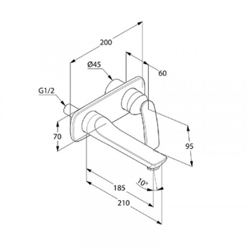 Смеситель для раковины Kludi Balance 522460575 Хром встраиваемый