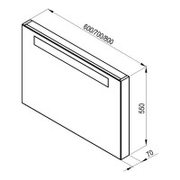Зеркало Ravak Classic 70 X000000308 с подсветкой Береза МДФ / ЛДСП, стекло
