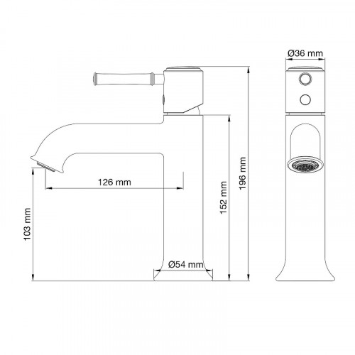Смеситель для раковины Wonzon &amp; Woghand Tor WW-88018073-BG цвет Брашированное золото