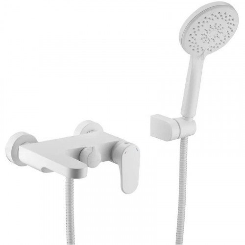 Смеситель для ванны Boheme Spectre 453-MW Белый матовый латунь на стену