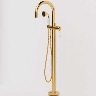Смеситель для ванны Boheme Imperiale 289-SW Золото латунь на пол