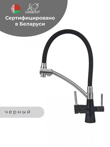 Смеситель для кухни Wisent W4855-22-2 цвет Черный