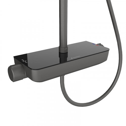 Душевая система Aqueduto CHUVA CHU0345 c термостатом цвет Оружейная сталь