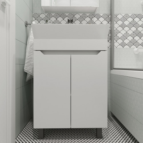 Тумба с раковиной DIWO Архангельск 60 цвет Белый