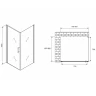 Душевой уголок Abber Sonnenstrand 80x85 AG04080B-S85B профиль Черный стекло прозрачное
