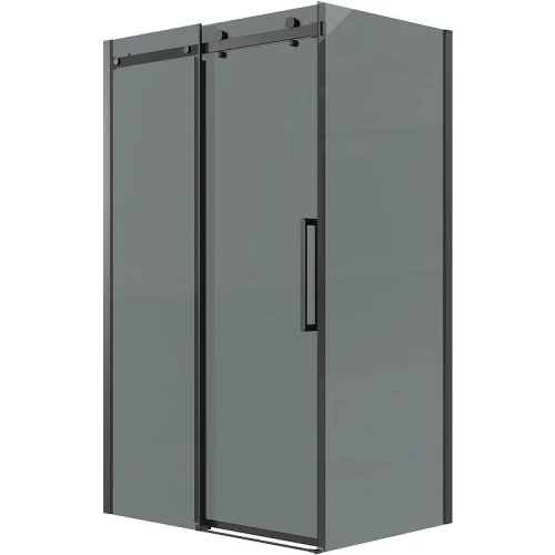 Душевая стенка Grossman Classic 80 200.K33.04.80.21.10 профиль Черный матовый стекло тонированное