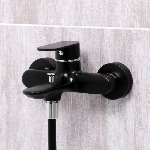 Смеситель для ванны WasserKRAFT Elbе 7401 Черный матовый латунь на стену