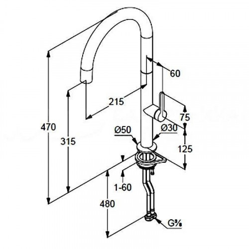 Смеситель для кухни Kludi Aurea 558036675 цвет Черный матовый