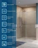 Душевая дверь BelBagno Soft Close-1 150 SOFT_CLOSE-1-BF-1-150-C-Cr профиль Хром стекло прозрачное