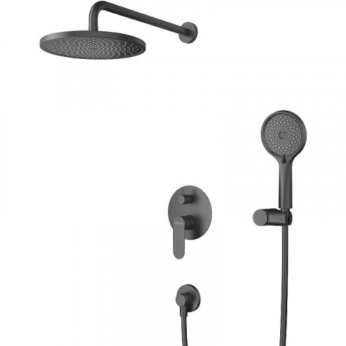 Душевая система Cezares Stylus STYLUS-DSET-NOP Черная матовая нержавеющая сталь встраиваемый